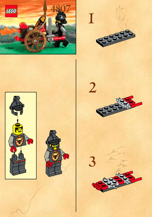 Preview for alternative construction for LEGO® Set 4807-1 - Number 1 BUILD.INST FOR 4807/1288