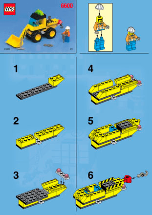 Preview for alternative construction for LEGO® Set 6600-1 - Number 2 BUILD.INST.6600 2/5 LOAD.TRAC.