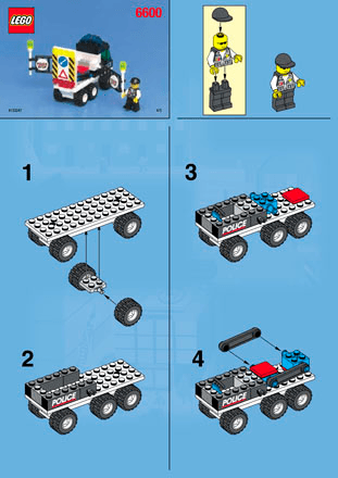 Preview for alternative construction for LEGO® Set 6600-1 - Number 4 BUILD.INST.6600 4/5 POLICE CO.