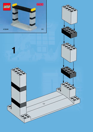 Preview for alternative construction for LEGO® Set 6600-1 - Number 5 BUILD.INST. 6600 5/5 COLUMN