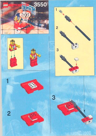 Preview for alternative construction for LEGO® Set 3550-1 - Number 1 BI  3550 IN