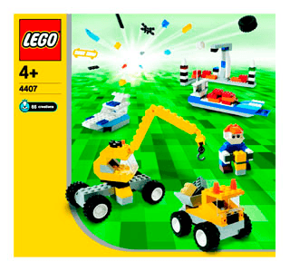 Preview for alternative construction for LEGO® Set 4407-1 - Number 1 BI   4407 IN