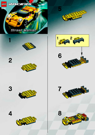 Preview for alternative construction for LEGO® Set 8644-1 - Number 1 BI, 8644