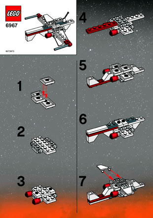 Preview for alternative construction for LEGO® Set 6967-1 - Number 1 BI  -6967