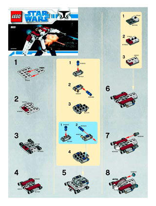 Preview for alternative construction for LEGO® Set 8031-1 - Number 1 BI 2002/ 2-8031 V29/39/70