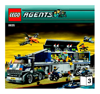 Preview for alternative construction for LEGO® Set 8635-1 - Number 3 BUILD INSTR 3005, 8635 3/4