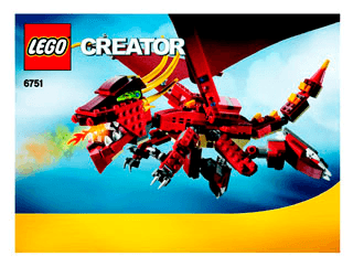 Preview for alternative construction for LEGO® Set 6751-1 - Number 1 BI 3006/72+4 - 6751 1/3