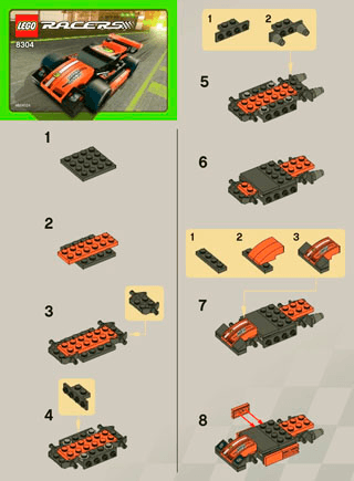 Preview for alternative construction for LEGO® Set 8304-1 - Number 1 BI 2002/ 2 - 8304 V.29/39