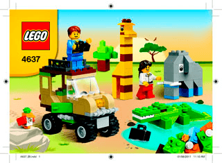 Preview for alternative construction for LEGO® Set 4637-1 - Number 1 BI 3010/32,4637 V29