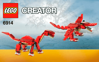 Preview for alternative construction for LEGO® Set 10250-1 - Number 1 BI 3004/60+4 - 6914 V29/39 2/2