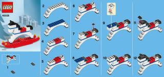 Preview for alternative construction for LEGO® Set 40035-1 - Number 1 BI 60x50 leaflet 40035 - V46