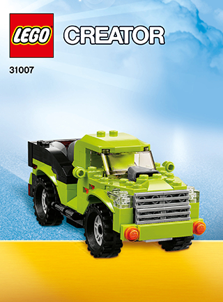 Preview for alternative construction for LEGO® Set 31007-1 - Number 3 BI 3022/52-65G, 31007 V29 3 AF 3