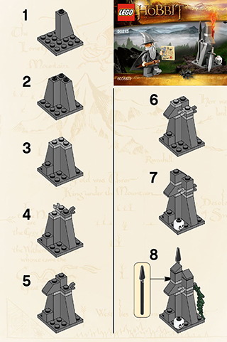 Preview for alternative construction for LEGO® Set 30213-1 - Number 1 BI 2001/ 2 - 30213 V29