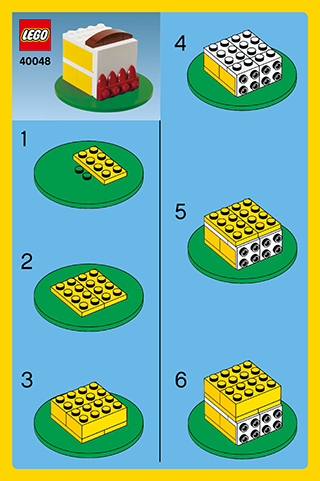 Preview for alternative construction for LEGO® Set 40048-1 - Number 1 BI 2001/ 2 - 40048 V160