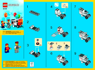 Preview for alternative construction for LEGO® Set 40108-1 - Number 1 BI 2002/ 2 -  40108 V46