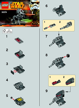 Preview for alternative construction for LEGO® Set 30274-1 - Number 1 BI 2002/ 2 - 30274 V29