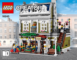 Preview for alternative construction for LEGO® Set 10243-1 - Number 1 BI 3016/68+4*,10243 1/3 V29