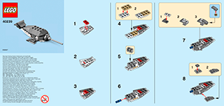 Preview for alternative construction for LEGO® Set 40239-1 - Number 1 BI 9005/60X50 LEAFLET, 40239 V29