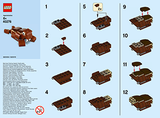 Preview for alternative construction for LEGO® Set 40276-1 - Number 1 BI 2002/2, 40276 V29