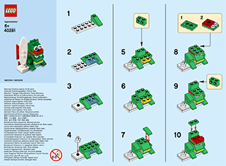 Preview for alternative construction for LEGO® Set 40281-1 - Number 1 BI 2002/2, 40281 V29