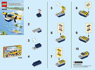 Preview for alternative construction for LEGO® Set 30540-1 - Number 1 BI 2002/ 2, 30540 V29