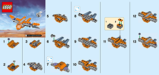 Preview for alternative construction for LEGO® Set 30525-1 - Number 1 BI 9005 / 60x50 leaflet, 30525 V29