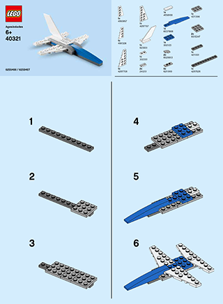 Preview for alternative construction for LEGO® Set 40321-1 - Number 1 BI 2002/ 2, 40321 V29