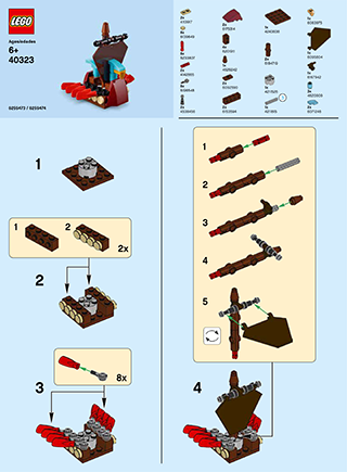 Preview for alternative construction for LEGO® Set 40323-1 - Number 1 BI 2002/ 2, 40323 V29