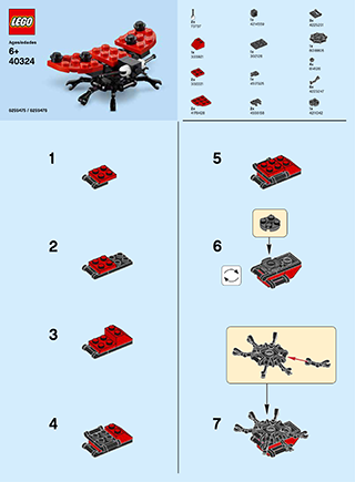 Preview for alternative construction for LEGO® Set 40324-1 - Number 1 BI 2002/ 2, 40324 V29