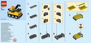 Preview for alternative construction for LEGO® Set 40325-1 - Number 1 BI 9005, 60X50, 40325 V29