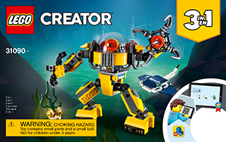 Preview for alternative construction for LEGO® Set 31090-1 - Number 1 BI 3004 60, 31090 1/3 V29