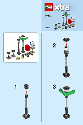 Preview for alternative construction for LEGO® Set 40312-1 - Number 1 BI 2001/ 2, 40312 V46