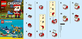 Preview for alternative construction for LEGO® Set 30573-1 - Number 1 BI 9005 / 60x50 leaflet, 30573 V29