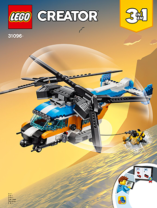 Preview for alternative construction for LEGO® Set 31096-1 - Number 2 BI 3103, 104+4/65, 31096 1/3 V39/V142