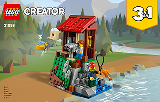 Preview for alternative construction for LEGO® Set 31098-1 - Number 3 BI 3101, 60/65G, 31098 2/3 V29