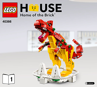 Preview for alternative construction for LEGO® Set 40366-1 - Number 1 BI 3106, 64+4/65+115G, 40366 1/3 V2