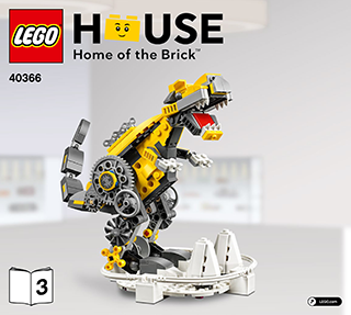 Preview for alternative construction for LEGO® Set 40366-1 - Number 3 BI 3106, 64/65G, 40366 3/3 V2