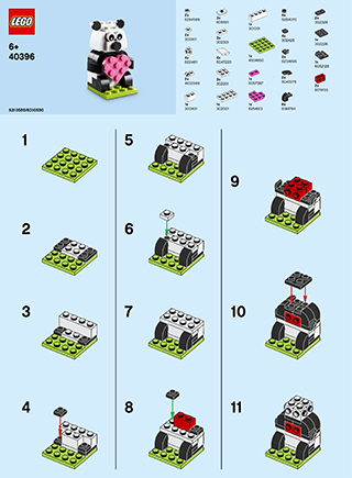 Preview for alternative construction for LEGO® Set 40396-1 - Number 1 BI 2002/ 2, 40396 V29