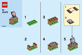 Preview for alternative construction for LEGO® Set 40375-1 - Number 1 BI 2001/ 2, 40375 V46