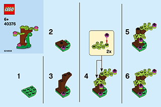 Preview for alternative construction for LEGO® Set 40376-1 - Number 1 BI 2001/ 2, 40376 V46