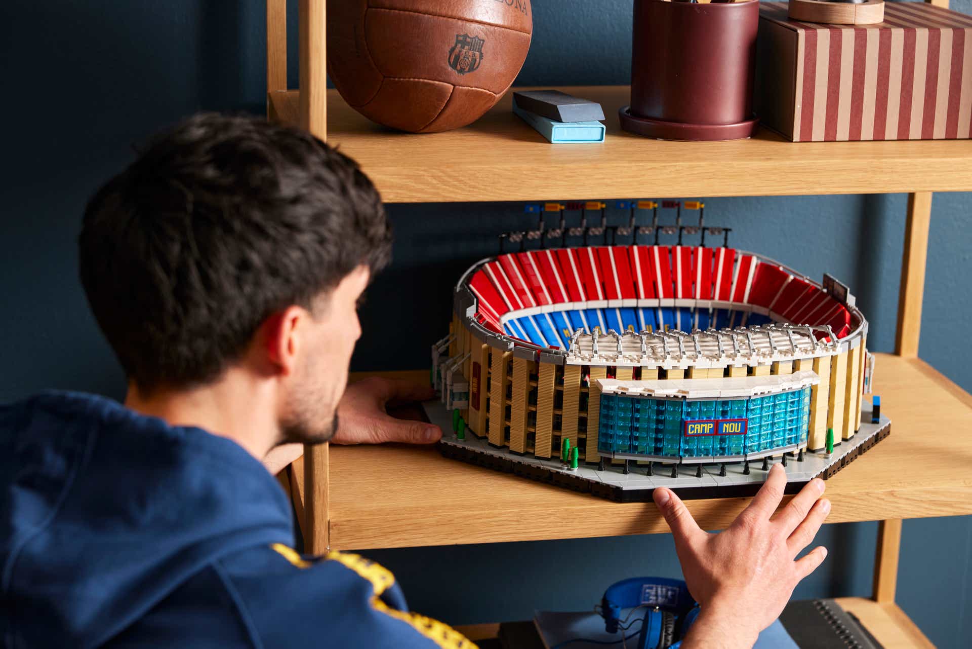 Take to the pitch of the iconic Camp Nou stadium with the LEGO Group