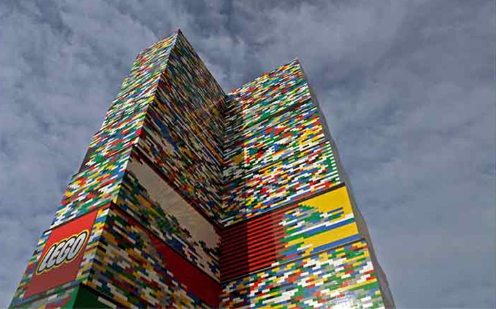 World's tallest lego discount tower