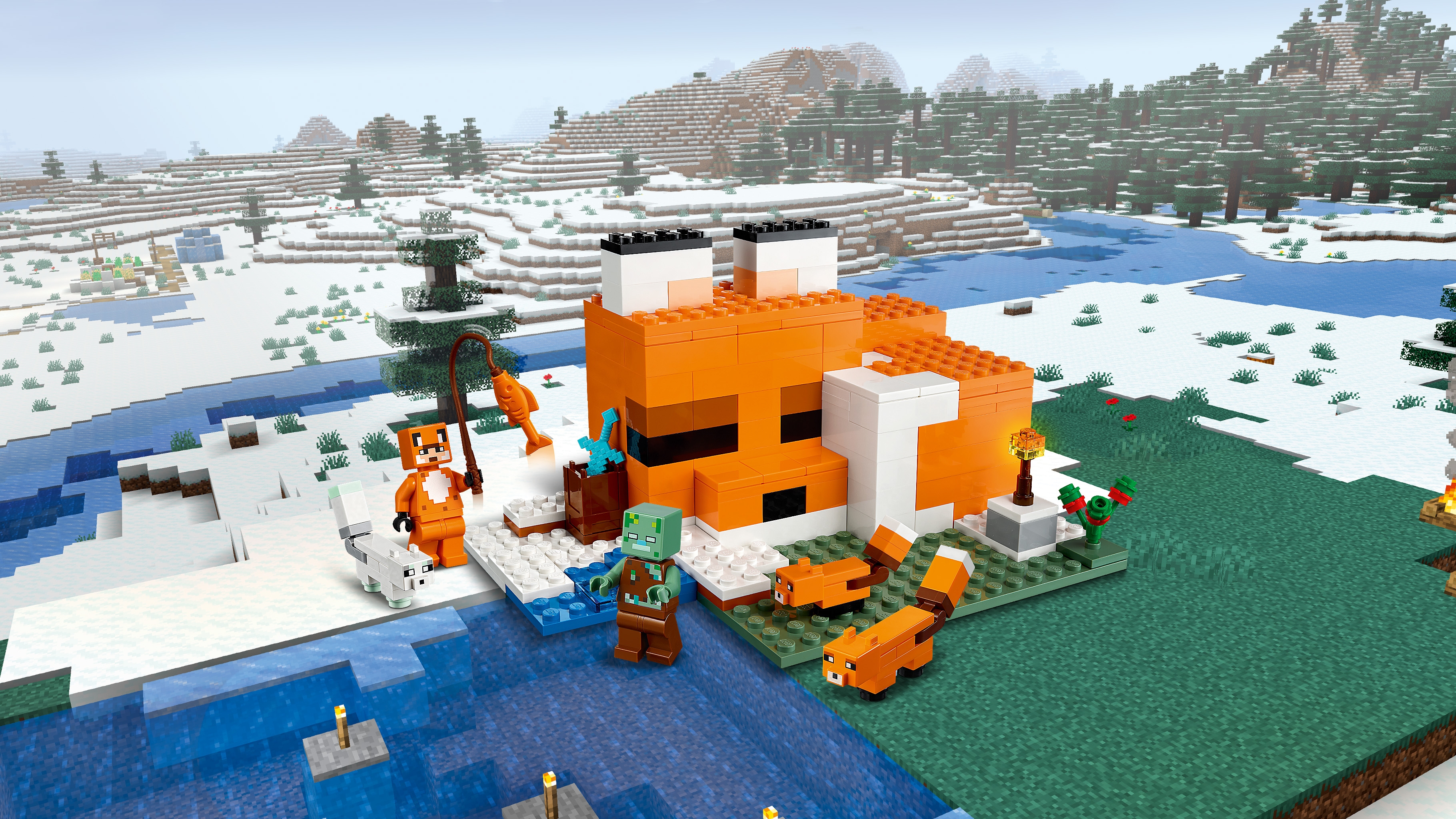 The Fox Lodge Lego Minecraft Sets Lego Com For Kids