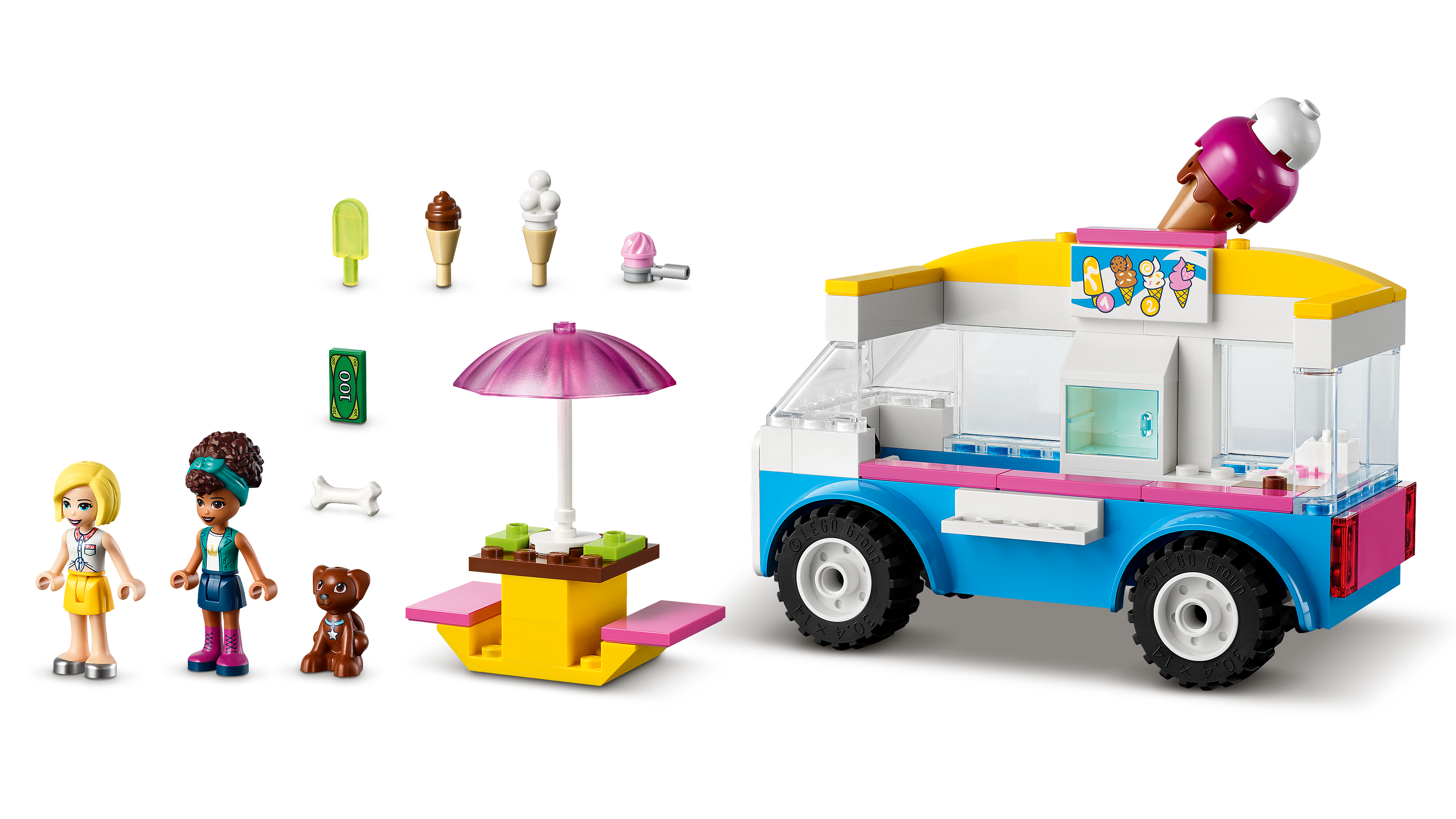 LEGO Friends Ice Cream Truck Juguete de construcción de juguete de  simulación para niños y niñas a partir de 4 años, con camioneta de juguete,  Andrea