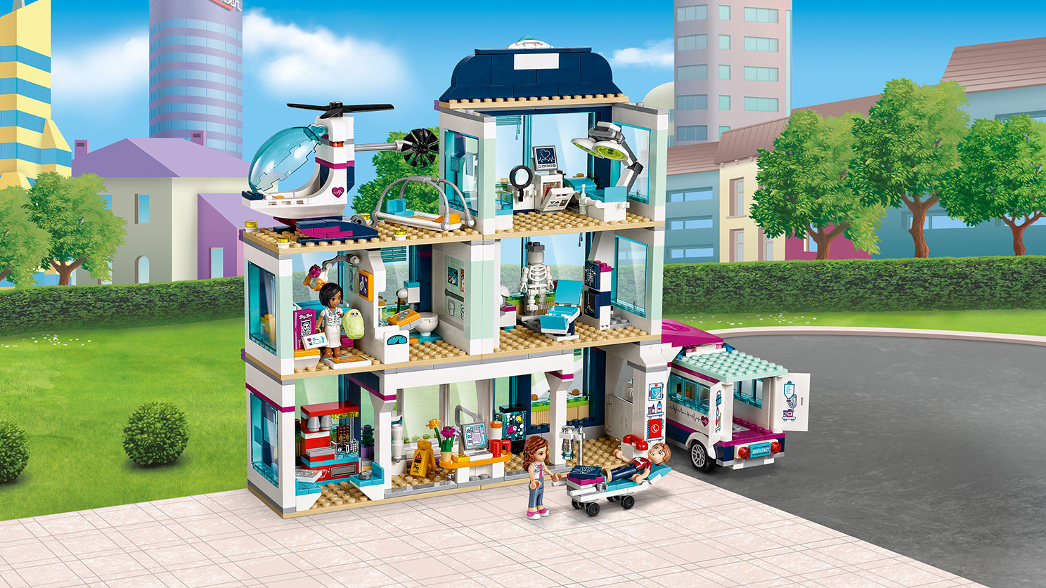 ハートレイクシティ病院 41318 - - LEGO.comキッズ