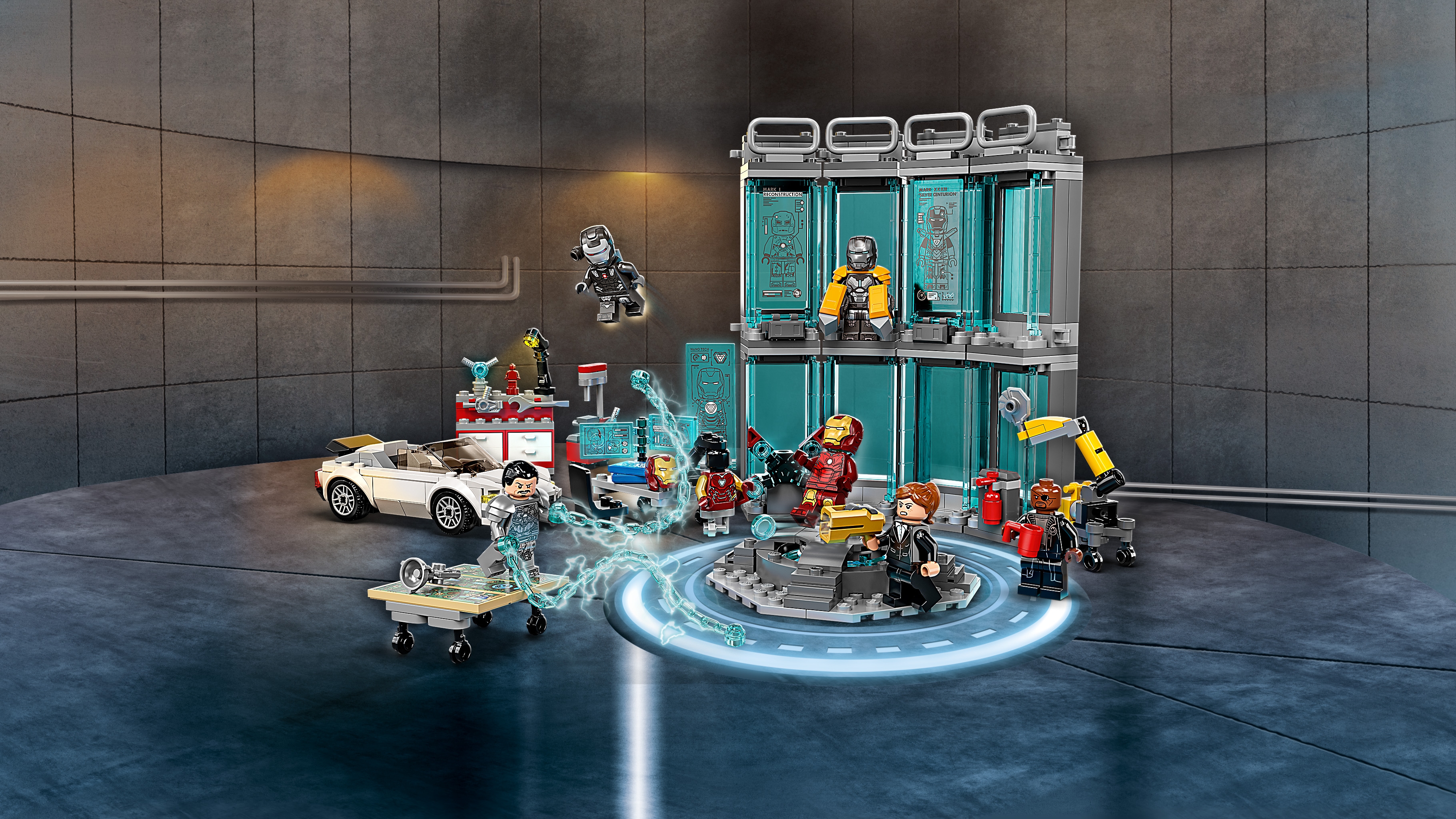 Iron Mans Werkstatt 76216 - LEGO.com für Kinder Marvel - LEGO® – Sets