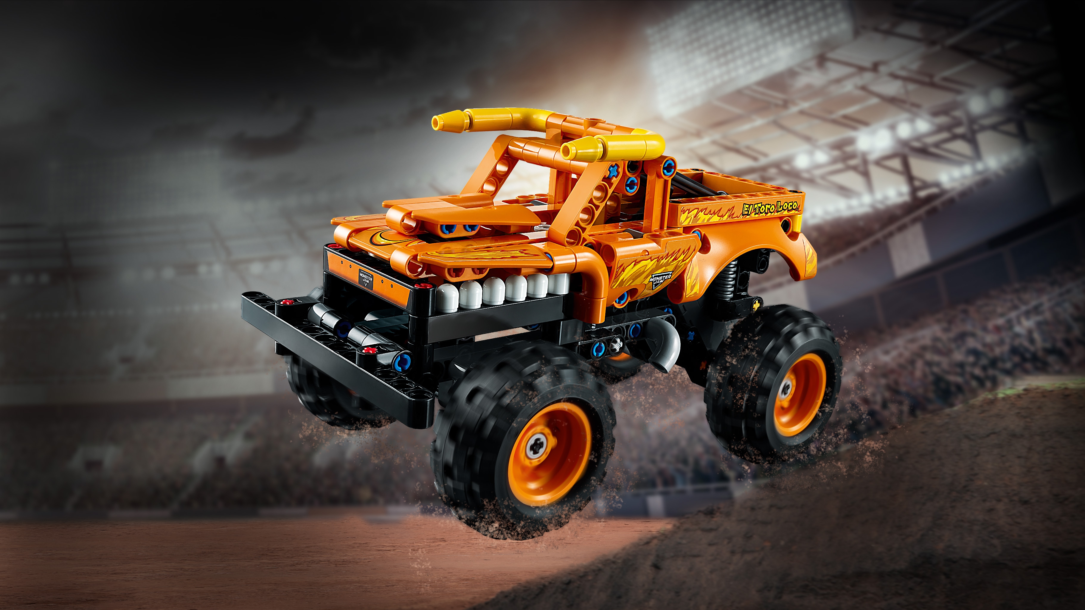 LEGO Technic Monster Jam El Toro Loco, 2 in 1 Pull Back Truck to Off Roader