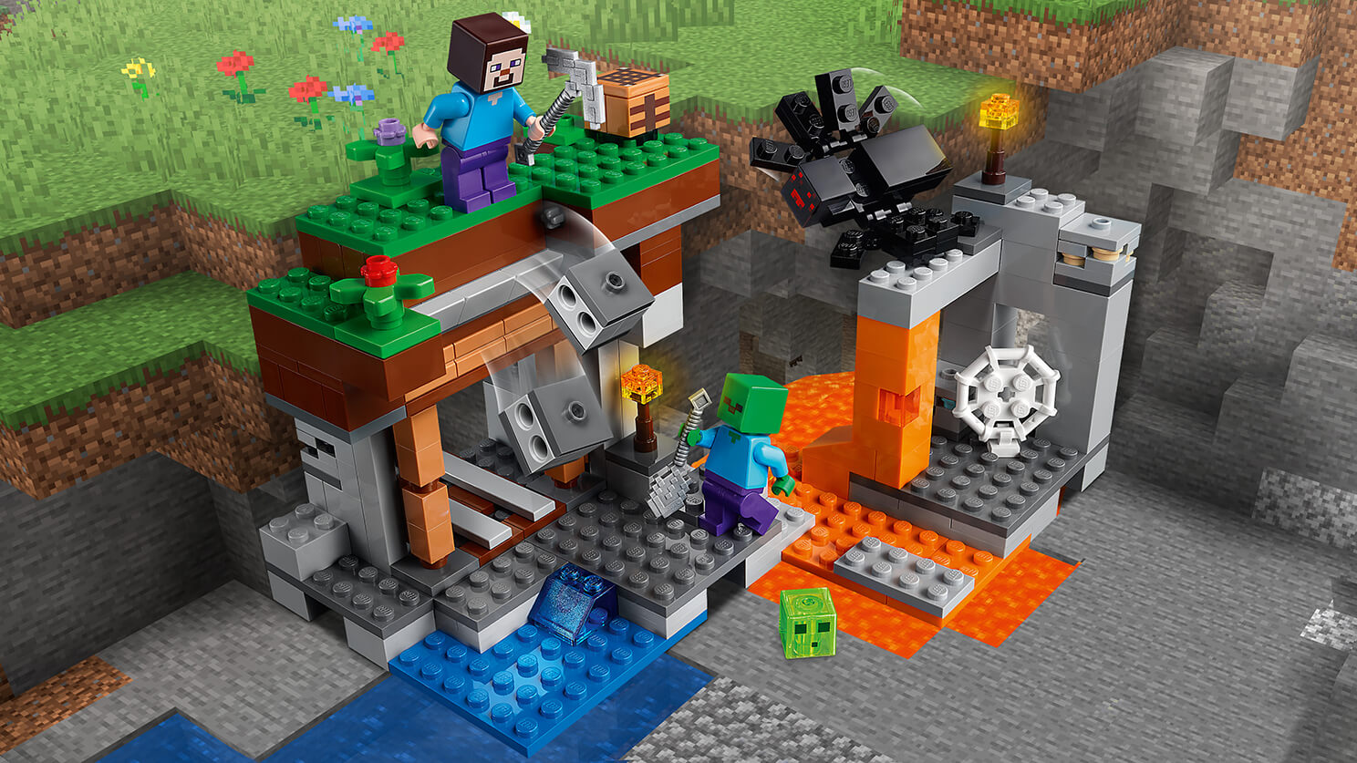 The Abandoned Mine Lego Minecraft Sets Lego Com For Kids