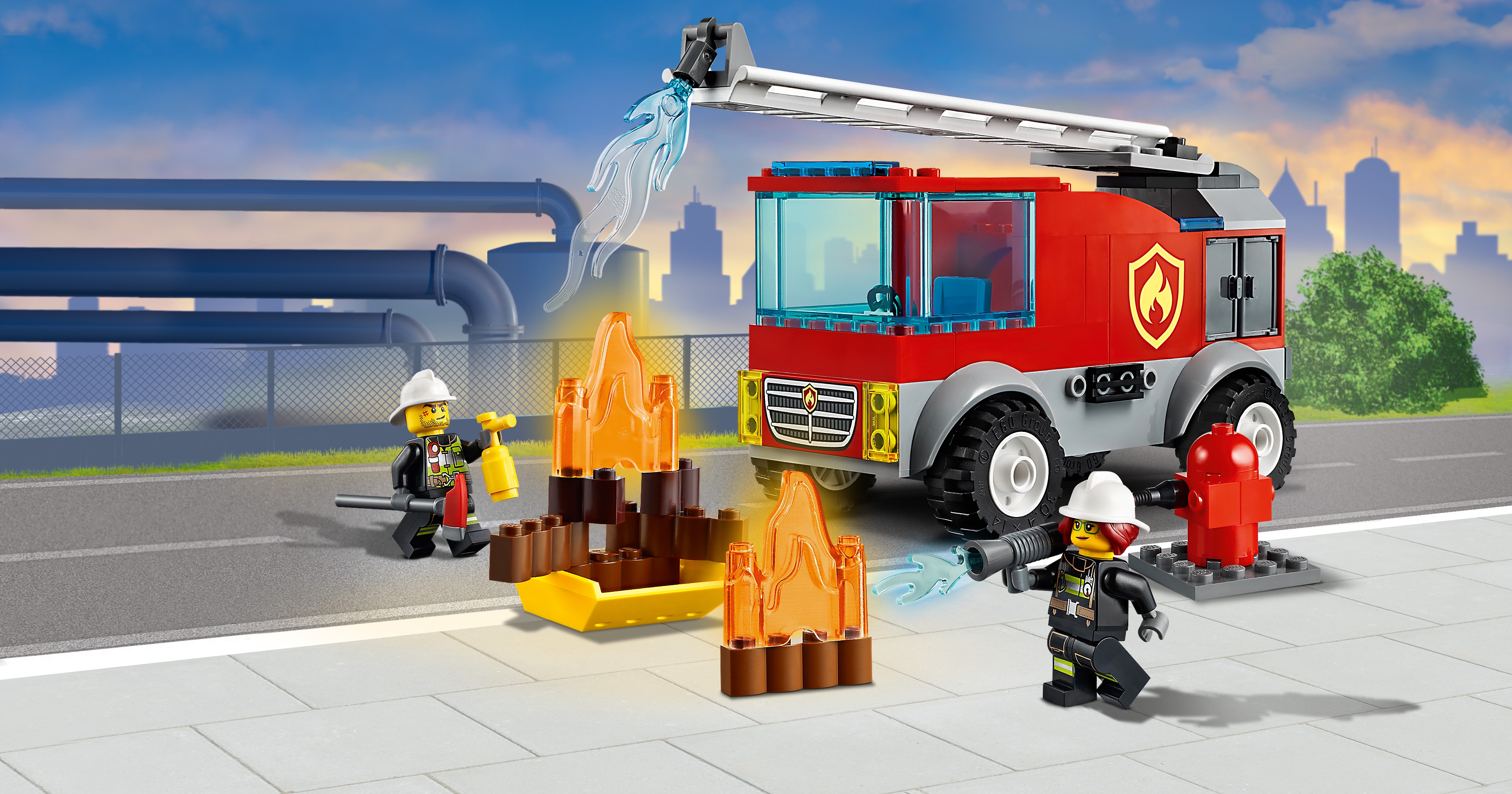 LEGO - Le camion des pompiers avec échelle - 2 à 4 ans - JEUX