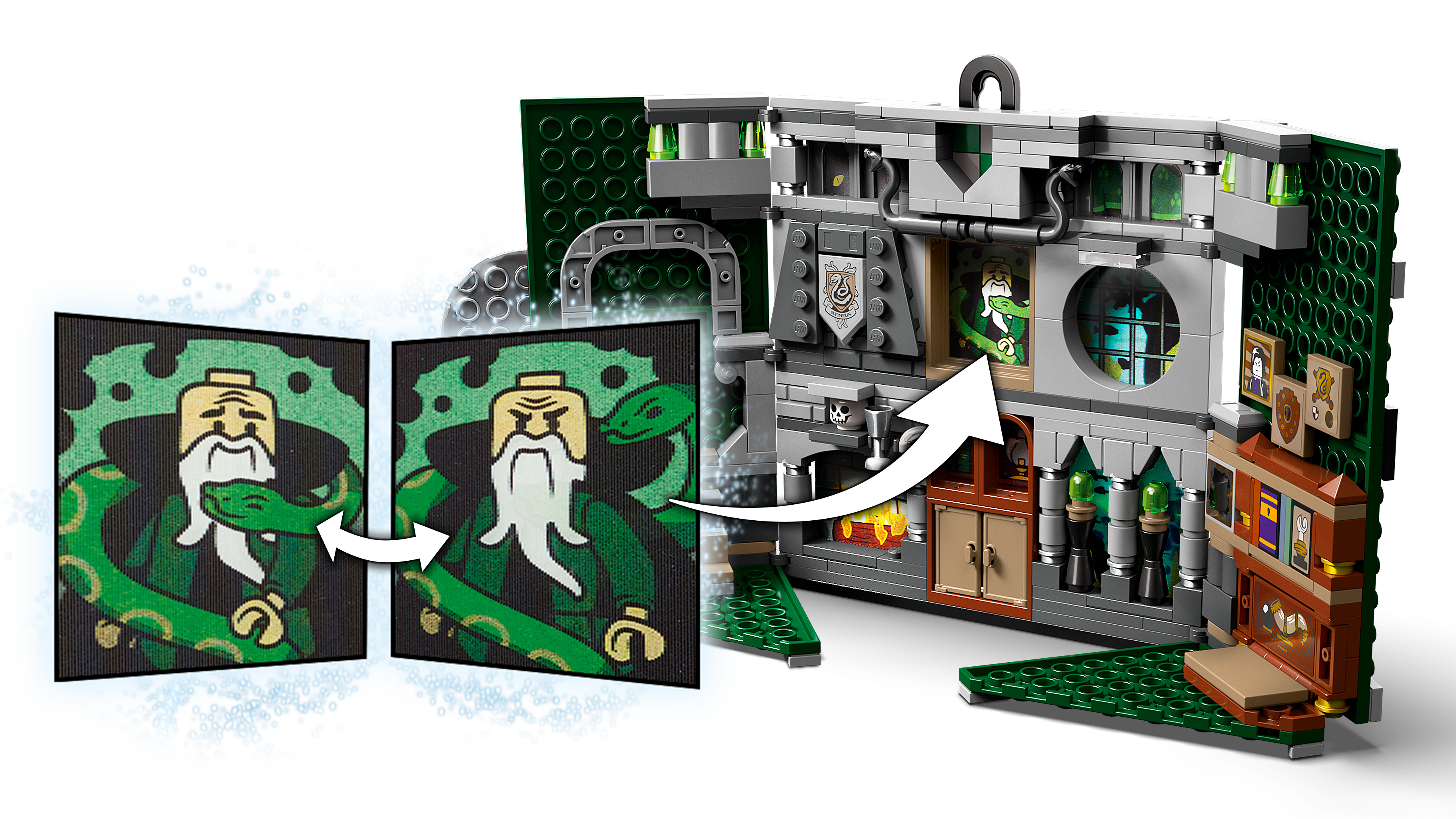 LEGO Harry Potter 76410 Stendardo della Casa Serpeverde da Parete